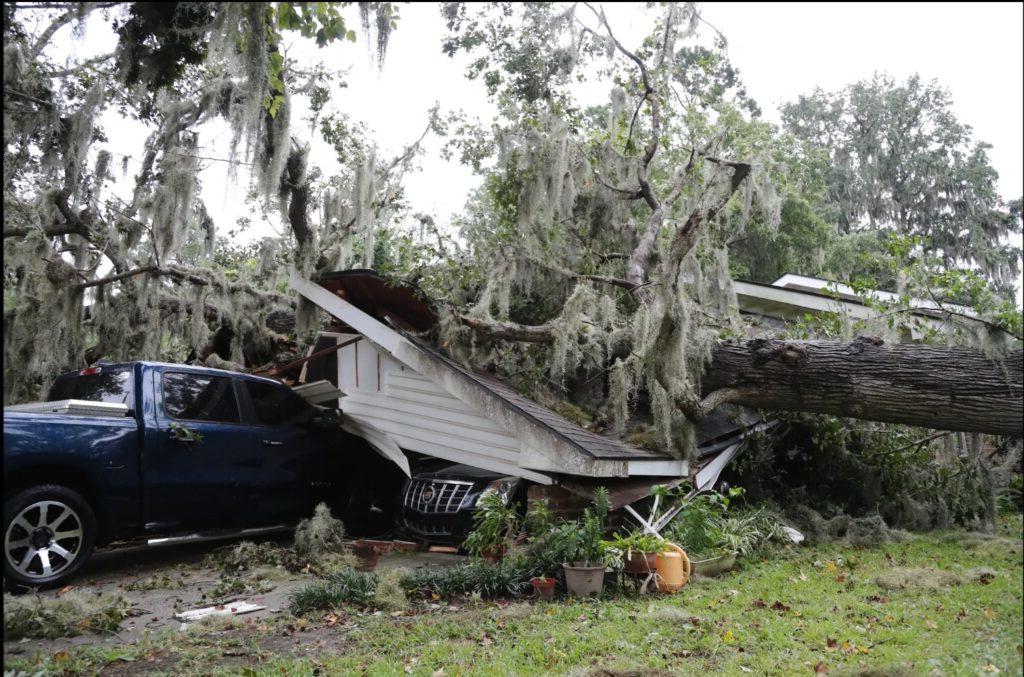 Damage in Georgia from Hurricane Idalia, 2023.