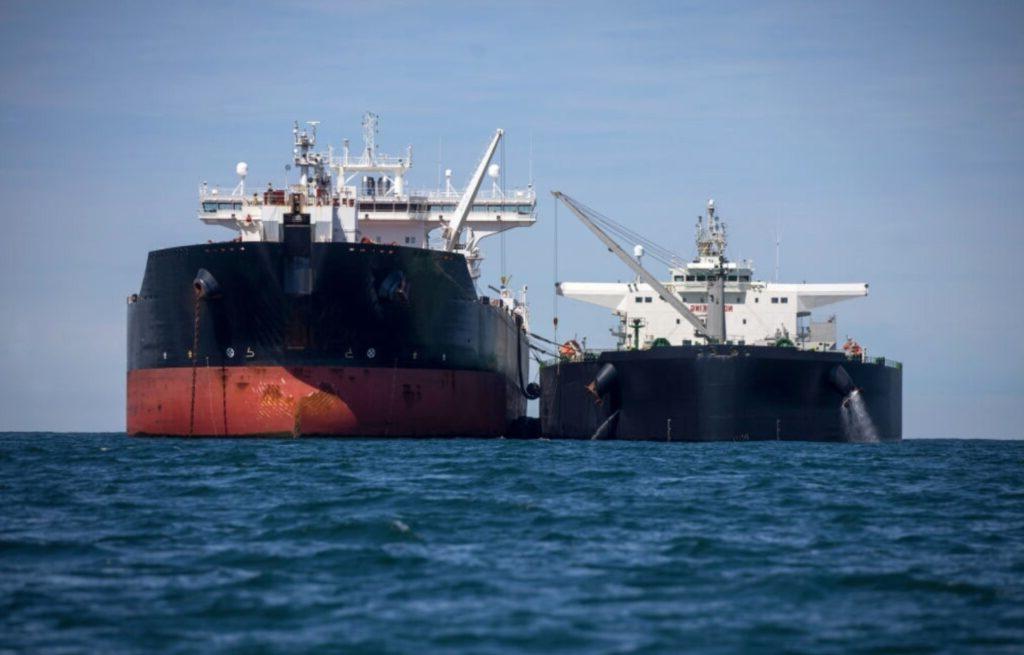 Two oil tankers smuggling sanctioned Russian oil.