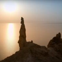 Lot's wife on East side of the Dead Sea